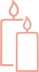 Icône d’une bougie pour représenter l’harmonisation de lieux.